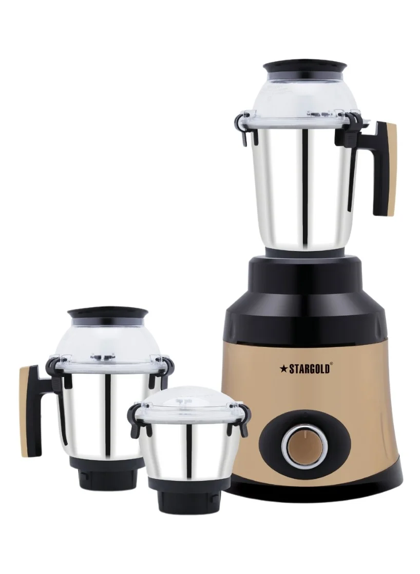 Stargold 3-In-1 Mixer Grinder High Performance Blender with 1000W Copper Motor (Stainless Steel, 3 Jars) fso2k