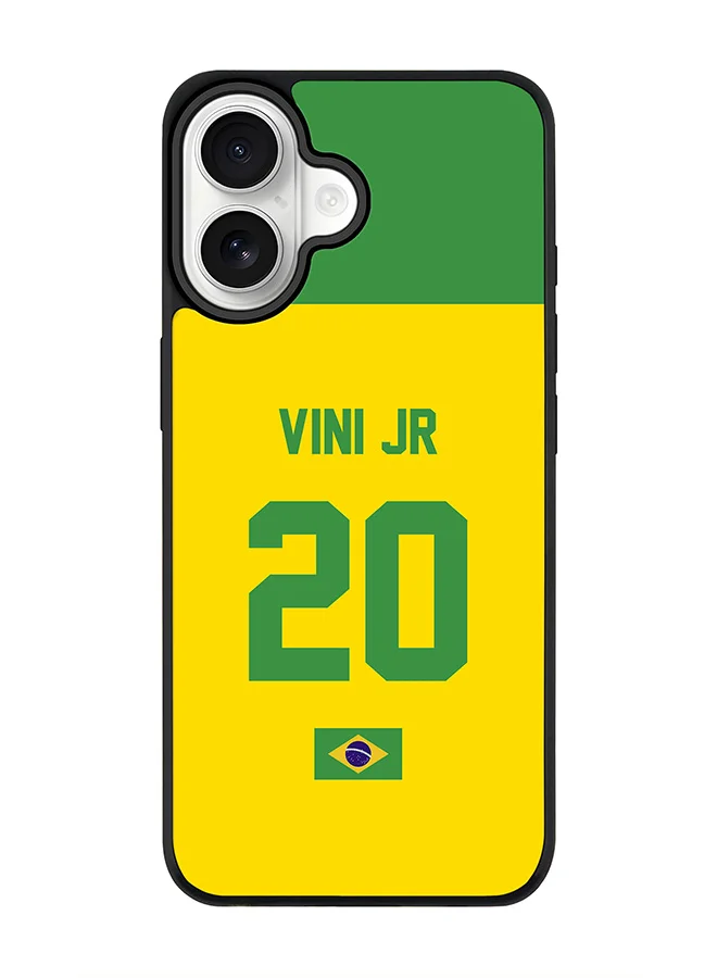 Stylizedd Magnetic Protective Case for Smartphone 17 - Football Brazil Vini Jr Edition (Slim, Polycarbonate, Compatible with Wireless Charging) cgw82