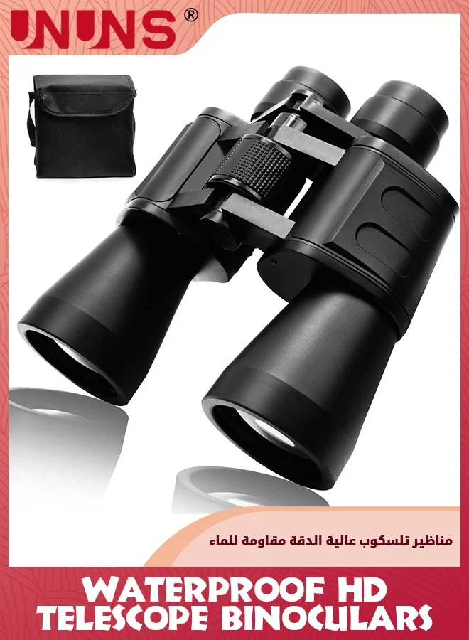 UNUNS 20x50 High Power Tactical Binoculars Waterproof HD Professional Optics for Bird Watching Hunting and Sports (Black, 20x50) qjxbh