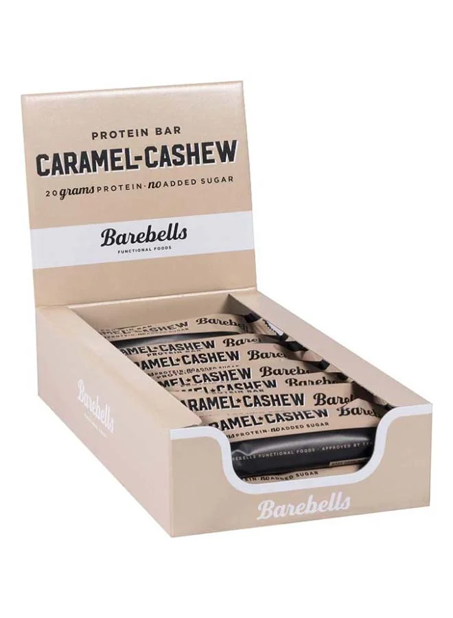 Barebells Caramel Cashew Protein Bar Premium High-Protein Snack (12 x 55g) ye0bu