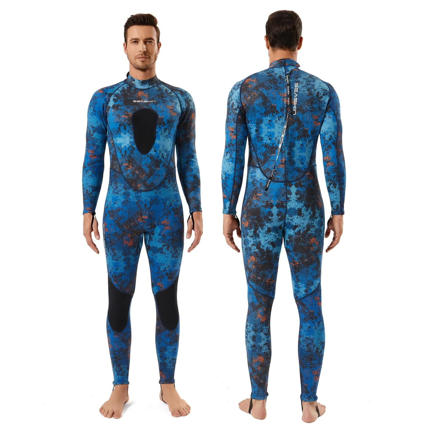 Seaskin Full Body Neoprene Wetsuit for Spearfishing and Diving (Camo, Large, 15mm) zj9ol