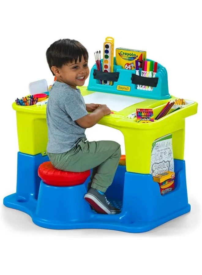 Premium In & Out Activity Table for Kids Durable Multi-Purpose Play Station (Multicolor) 1e573