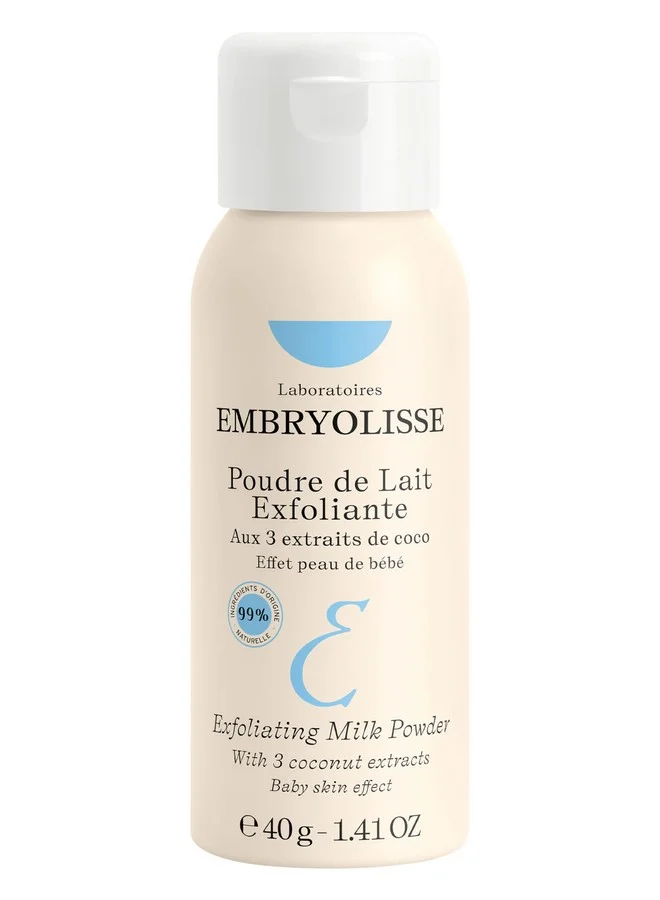 Embryolisse Exfoliating Face Scrub Powder Facial Cleanser with Coconut and Milk for All Skin Types (40 g) 0tehf