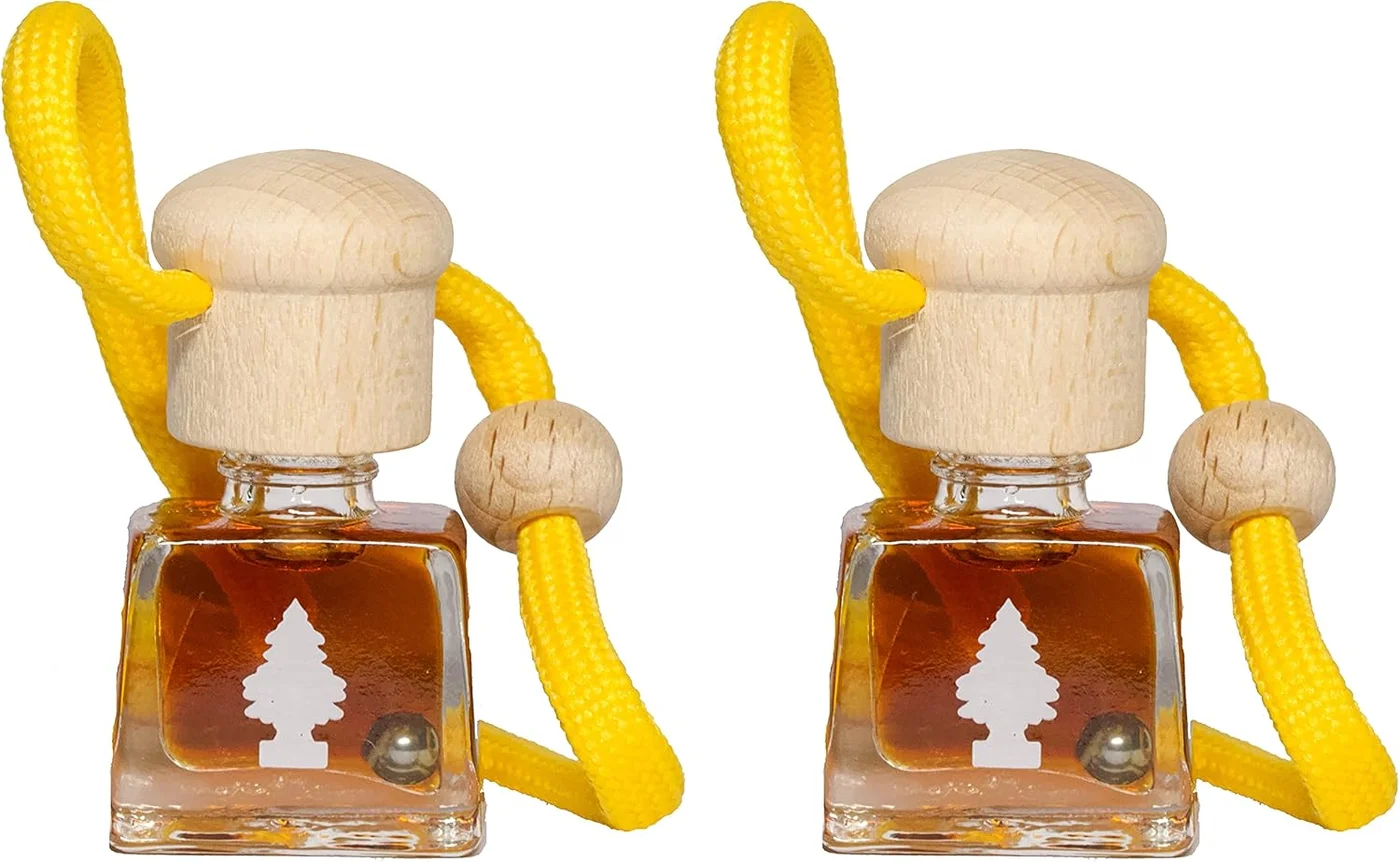 Premium Vanilla Scented Air Freshener Hanging Diffuser for Car and Home (Double Pack, 2 x 10 mL) 6lggq