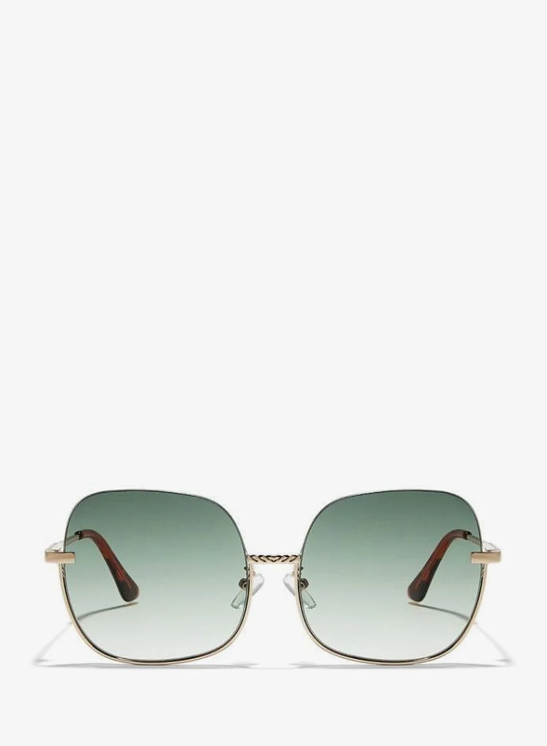 Blackout Women Japanese Gold Sunglasses Metal Frame Green Lens (One Size) ojyft