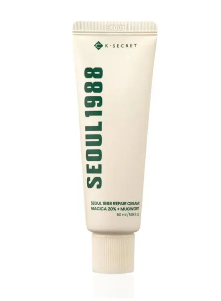K-Secret Seoul 1988 Repair Cream with Niacinamide and Mugwort for Sensitive Skin (50 mL) krrmp