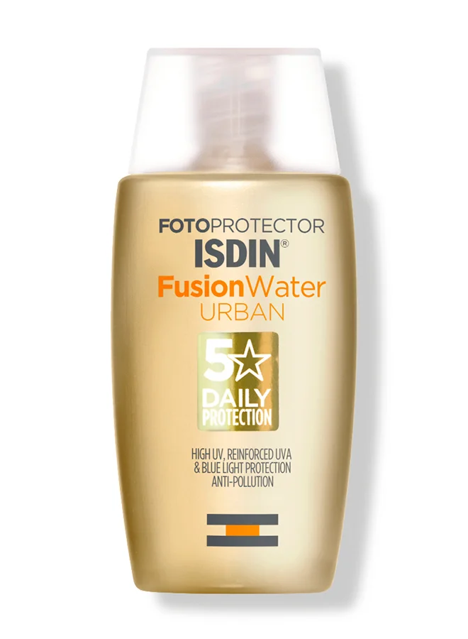 ISDIN Fusion Water Urban SPF 30 Facial Sunscreen Premium Lightweight Daily Protection for All Skin Types (50 mL) prlg1