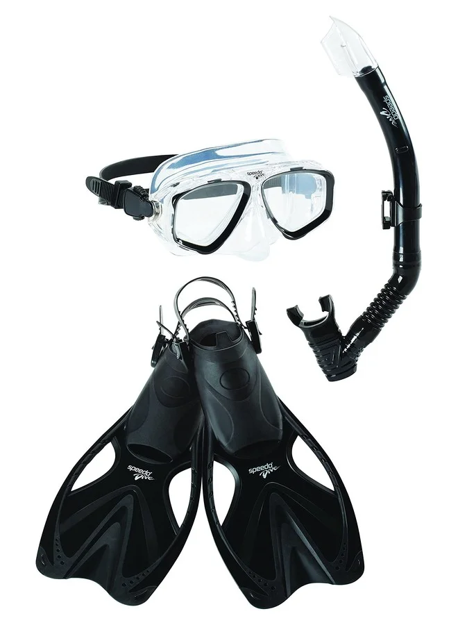 Premium Adventure Swim Mask Anti-Fog Wide-View Lens (Black, Small/Medium) 22pgo