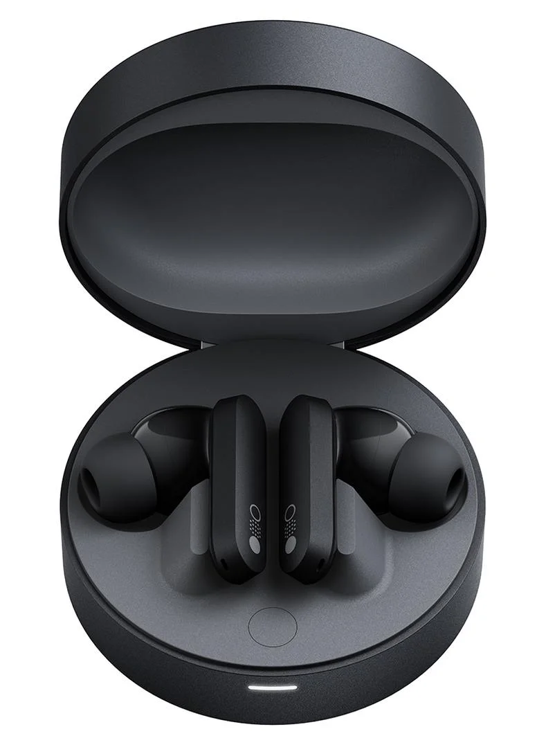 Premium Wireless In-Ear Earphones with Active Noise Cancellation and Deep Bass Technology (Dark Grey) 7l6gm