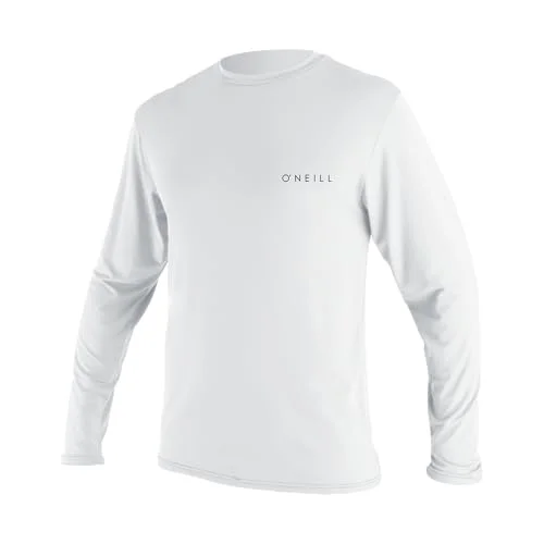 Premium Long Sleeve Rash Guard Sun Shirt UPF 30 UV Protection for Surfing and Outdoor Activities (White, XLarge) lkb1s