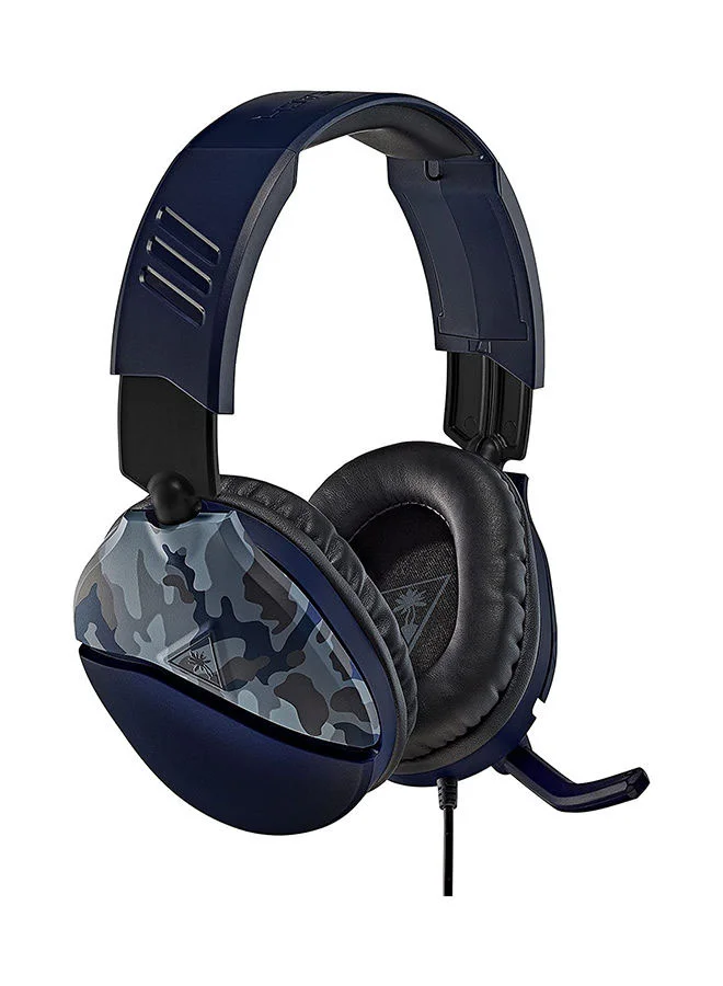 Premium Wired Gaming Headset with Flip-to-Mute Microphone and Lightweight Comfort (Blue Camo, Universal Compatibility) igyam