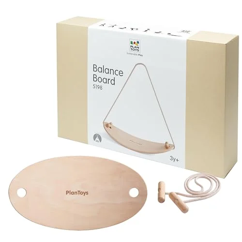 Premium Wooden Balance Board for Kids Montessori Gross Motor Coordination and Core Strength Development (50 cm) qeniz