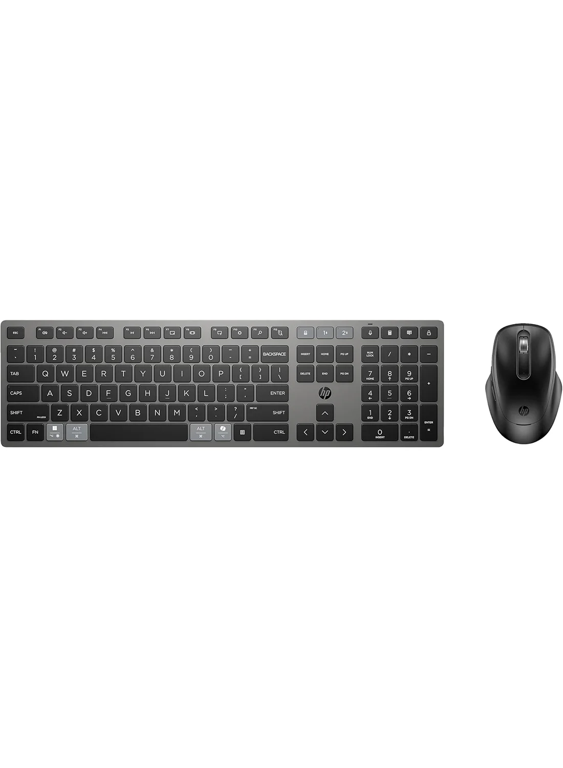 Premium Multi-Device Rechargeable Wireless Keyboard and Mouse Combo Ergonomic Design for Productivity (Black) artuq