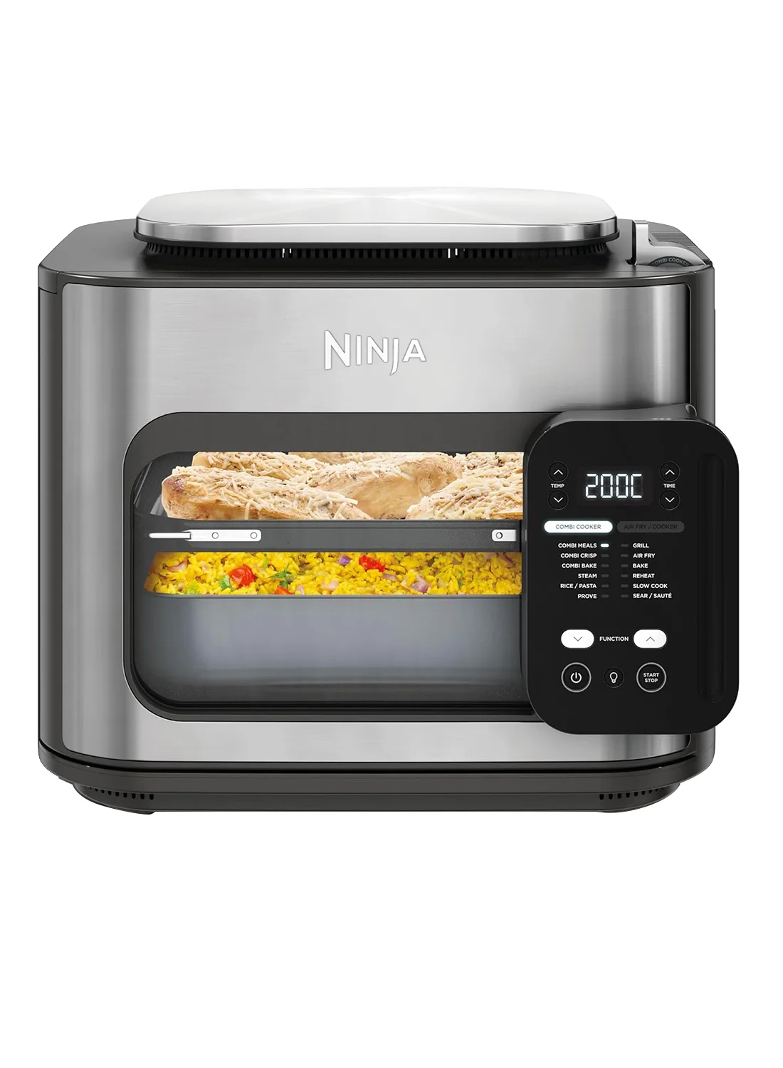 Premium All-In-One Multicooker Oven and Air Fryer 14-In-1 Versatile Kitchen Appliance (Grey, 12.5 L) bdbuy