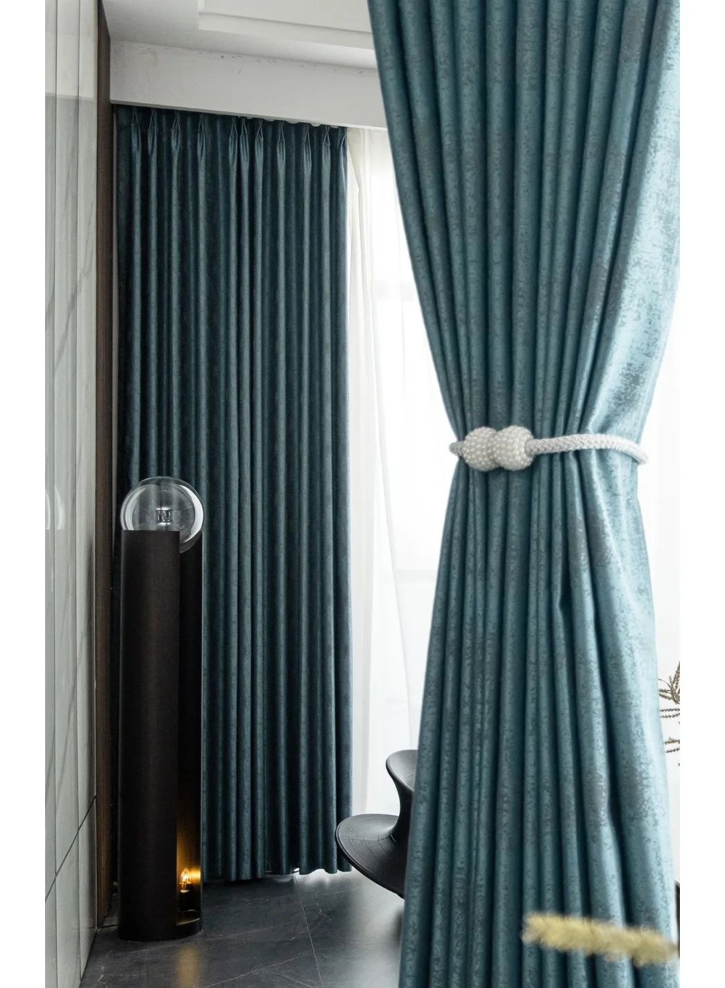 Golden Homee Blackout Curtain Panel Thermal Insulated Noise Reducing Window Drapes (Solid Black, 140 x 240 cm) p0z27