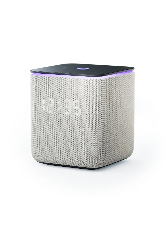 Yasmina Midi Smart AI Speaker with 24W Deep Bass and LED Light Ring (Grey) z4xgz