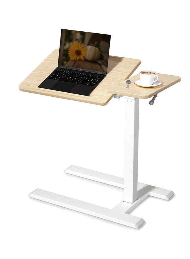 SIHOO Height Adjustable Side Table Wood Laptop Desk for Bedside and Sofa (60 cm x 40 cm) fof7e
