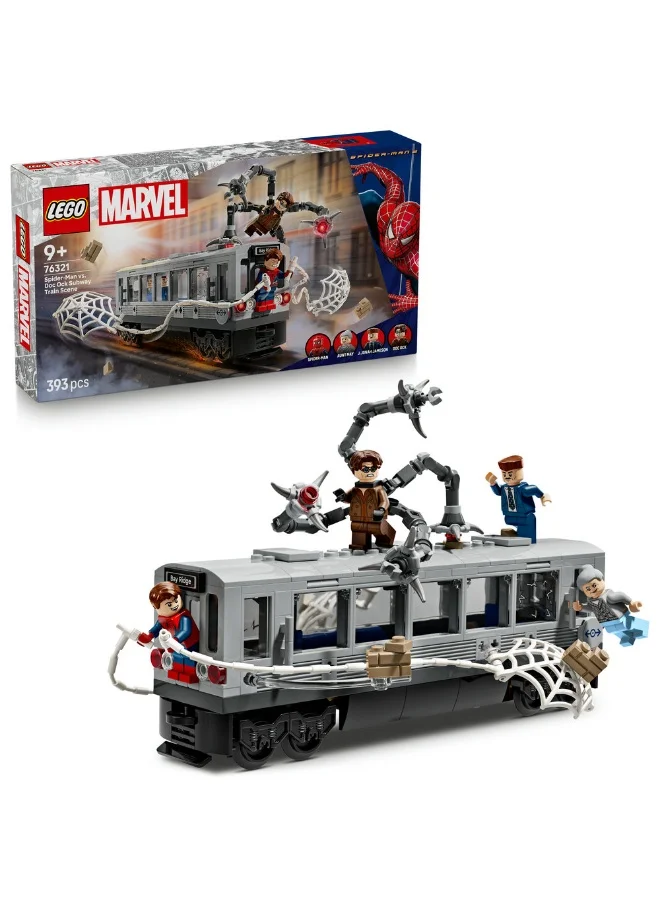 Building Blocks Superhero Subway Train Battle Scene Construction Set (393 Pieces) s8lp3