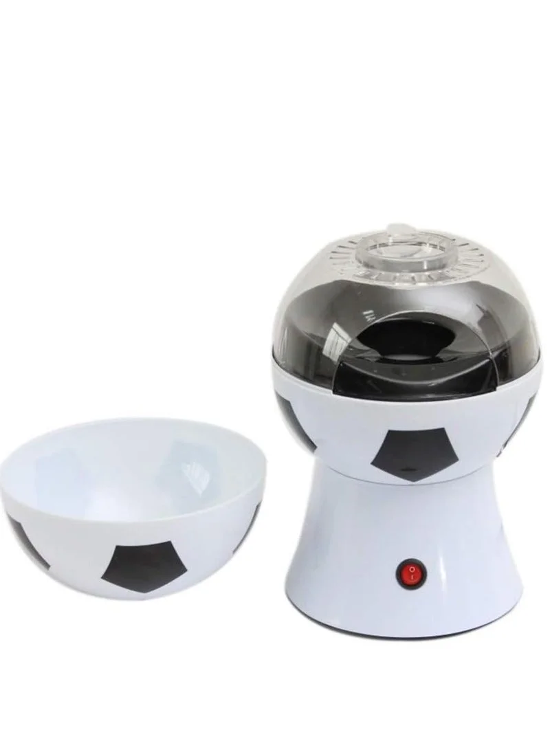 Gulf Trend Retro Hot Air Popcorn Maker Machine Football Style Premium Snack Maker for Home and Parties (White, 1 Unit) criju