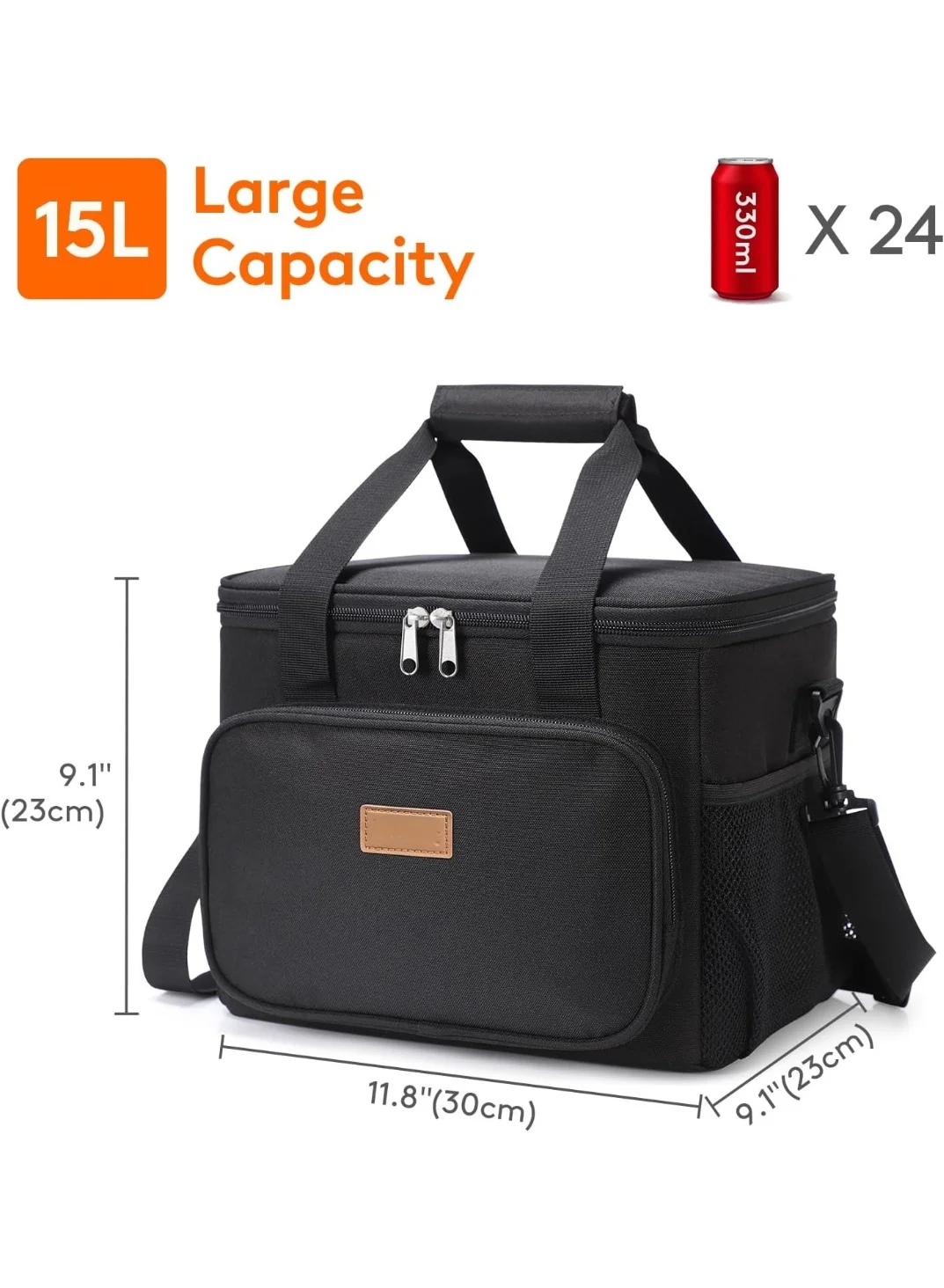 Premium Insulated Picnic Bag Foldable Thermal Cooler Tote for Beach Camping and Grocery Shopping (15L) v6nm6