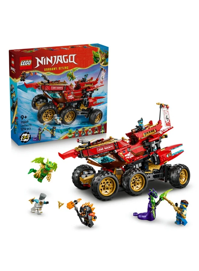 Building Blocks Ninja Land Bounty 3-in-1 Adventure Truck Construction Set (1214 Pieces) chdl9