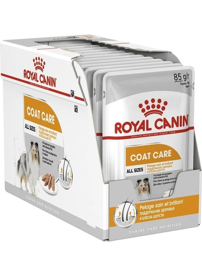 Premium Coat Care Wet Cat Food Pouches (12 x 85g) jyefn