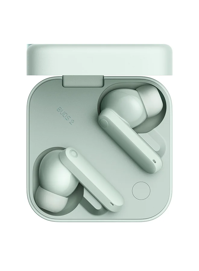Premium Hybrid Active Noise Cancellation In-Ear Wireless Headphones With Environmental Adaptive Technology (Light Green) yfjm1