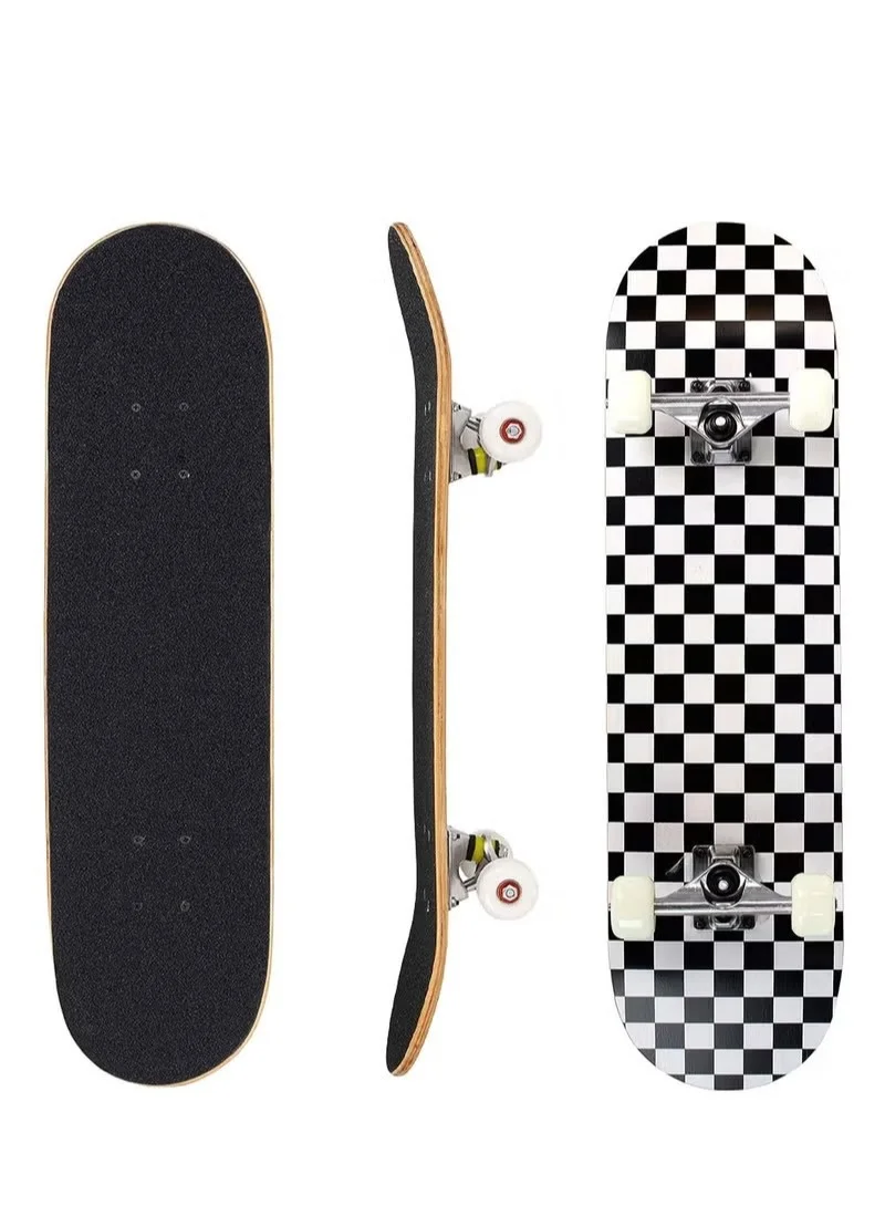 RATSAW Complete Skateboard 7-Layer Maple Deck with Waterproof Grip Tape and PU Skidproof Wheels (31-inch) 39v4t