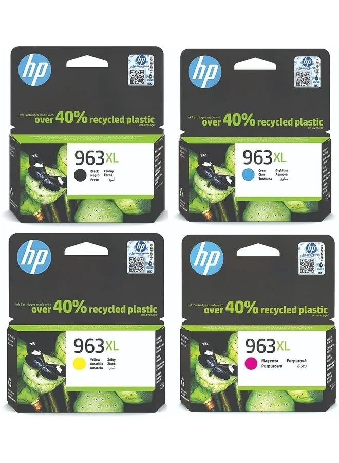 Premium High Yield Ink Cartridges (4-Pack, Black, Cyan, Magenta, Yellow) i3jxh