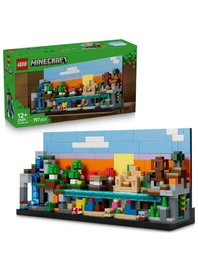 Building Blocks Mini Biomes Construction Set Premium Plastic Creative Building Toy (797 Pieces) 3hvfy