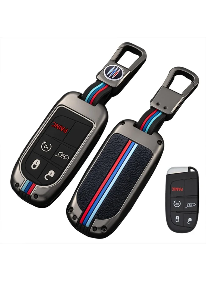 NOSKIN Metal Key Fob Cover Premium Zinc Alloy and Silicone Protective Case (Grey) wtgg3