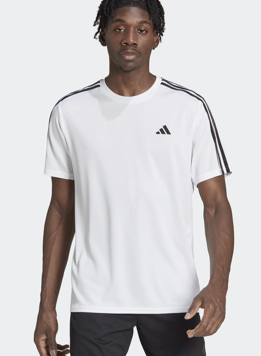 Sport Essential Training T-Shirt with Iconic Stripe Detail (Breathable Athletic Performance Wear for Men) rpmc9