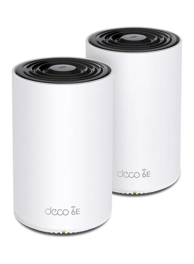 Premium Tri-Band WiFi 6E Mesh System with 2.5G Port, AI-Driven Whole Home Coverage (White, 2-Pack) yy0uz
