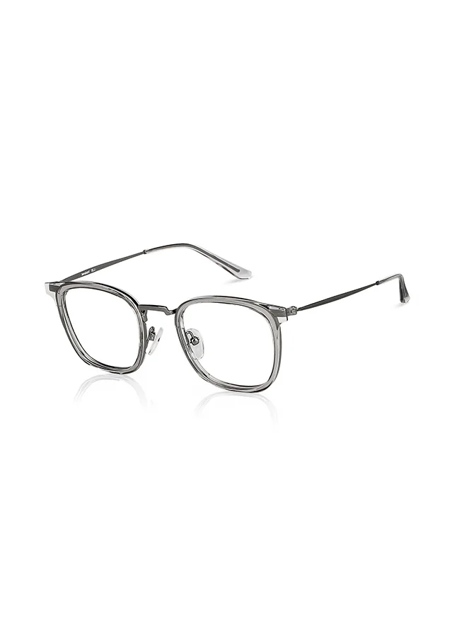 Premium Blue Light Blocking Computer Eyeglasses Full Rim Square Frame (Grey, Medium) For Men & Women j8tdh