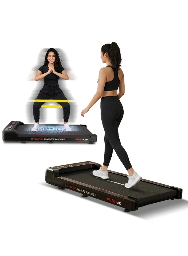 Premium Motorized Walking Pad Treadmill 3.5 HP 4-in-1 Vibration Fitness Machine with Remote Control and LED Display (900x385mm) jjlqq