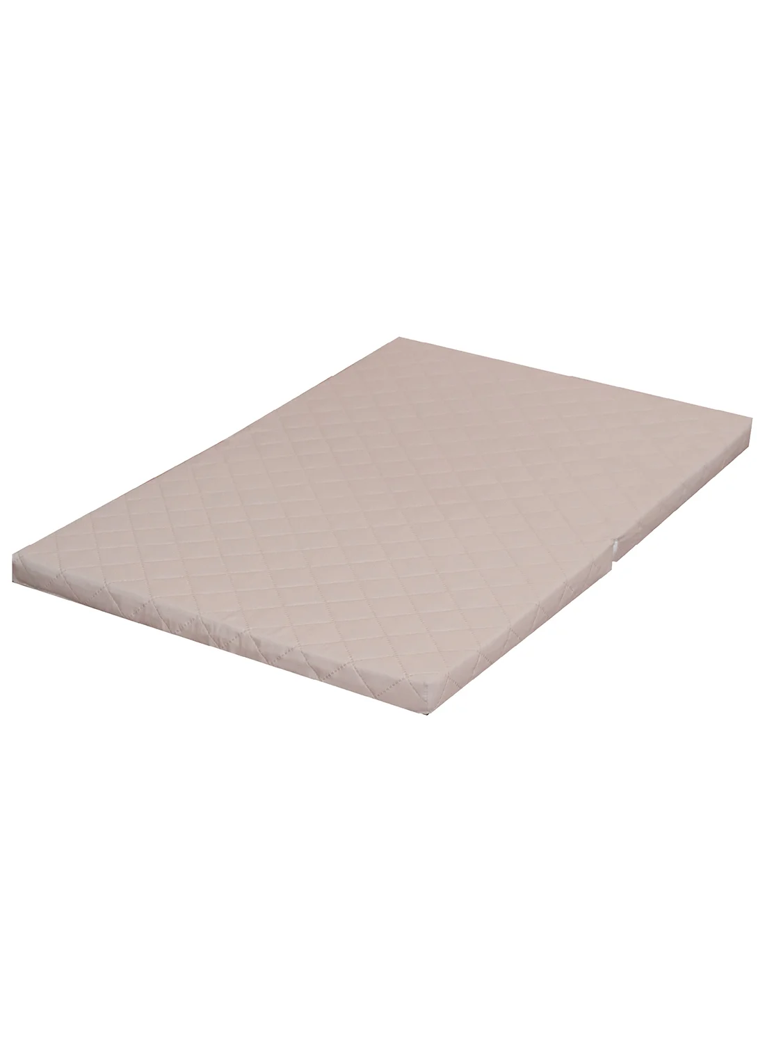 Moon Two Fold Travel Cot Mattress Premium Portable Sleeping Pad for Infants (Beige, 95 x 65 cm) zd4re