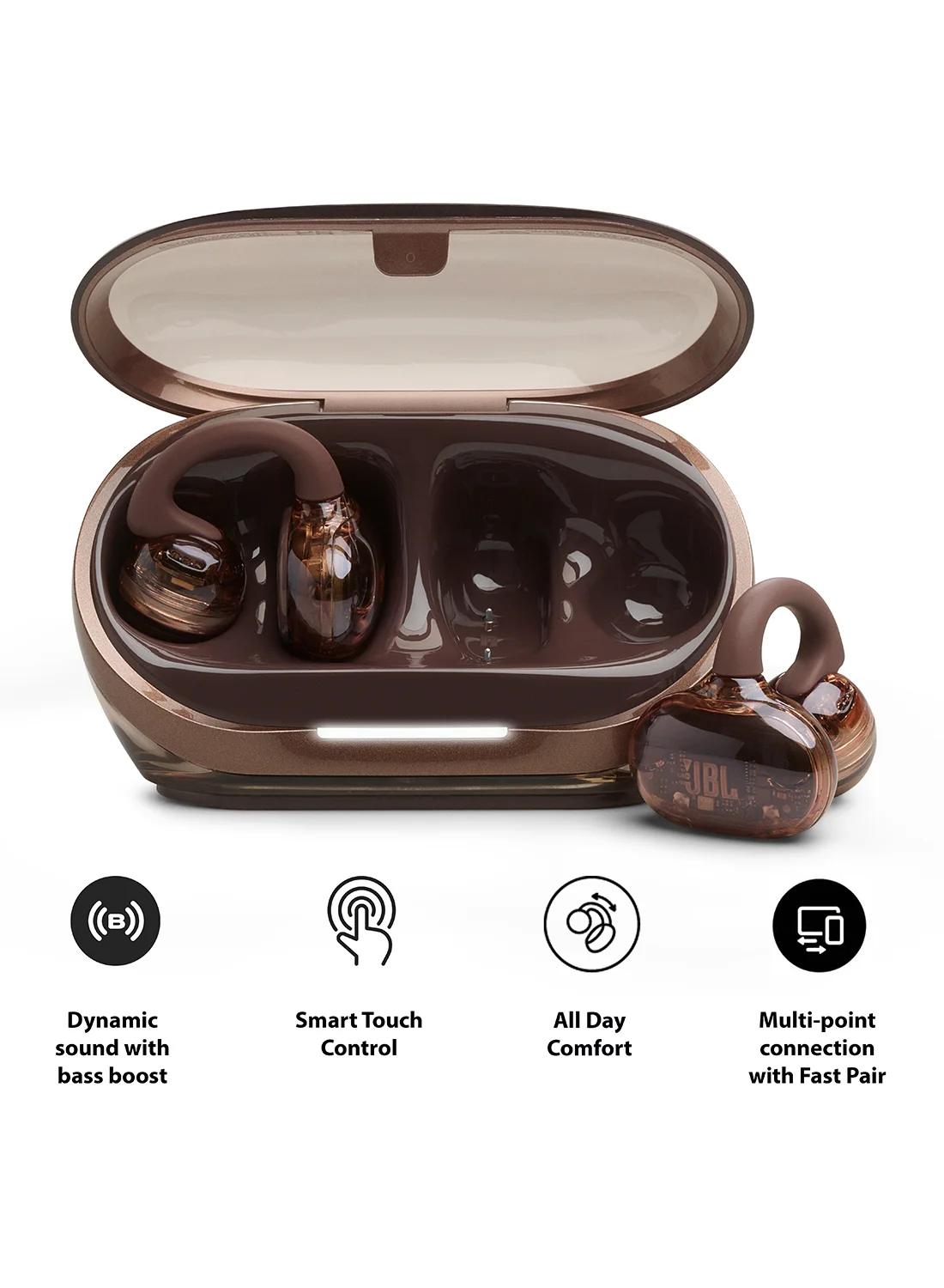 Premium Open-Ear Wireless Headphones SonicArc Design with Beamforming Mics (Ghost Copper, One Size) xyc4f