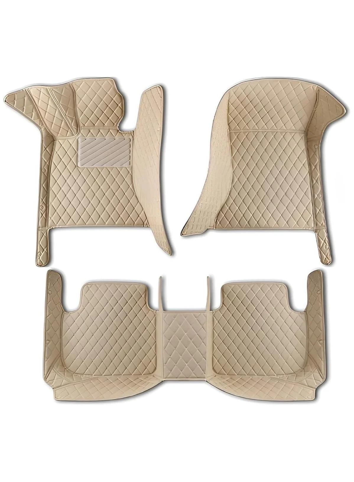 WINCA Premium PVC Leather Car Floor Mats for Corolla 2007-2013 (Beige, Set of 4) oz8r4