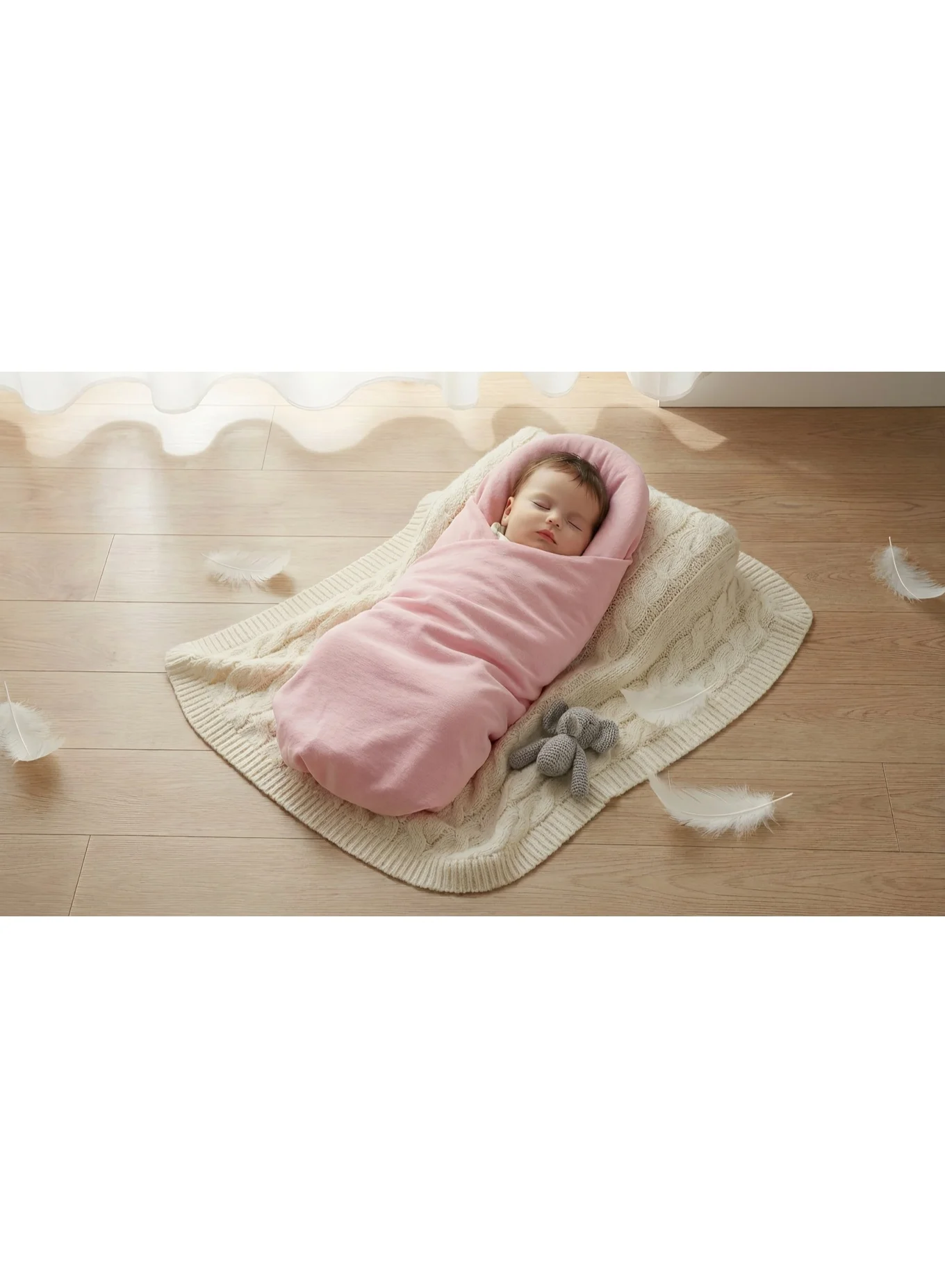 Mamas One Snuggle Pod Premium Baby Lounger (Pink, 75 cm x 45 cm) 8c5q3