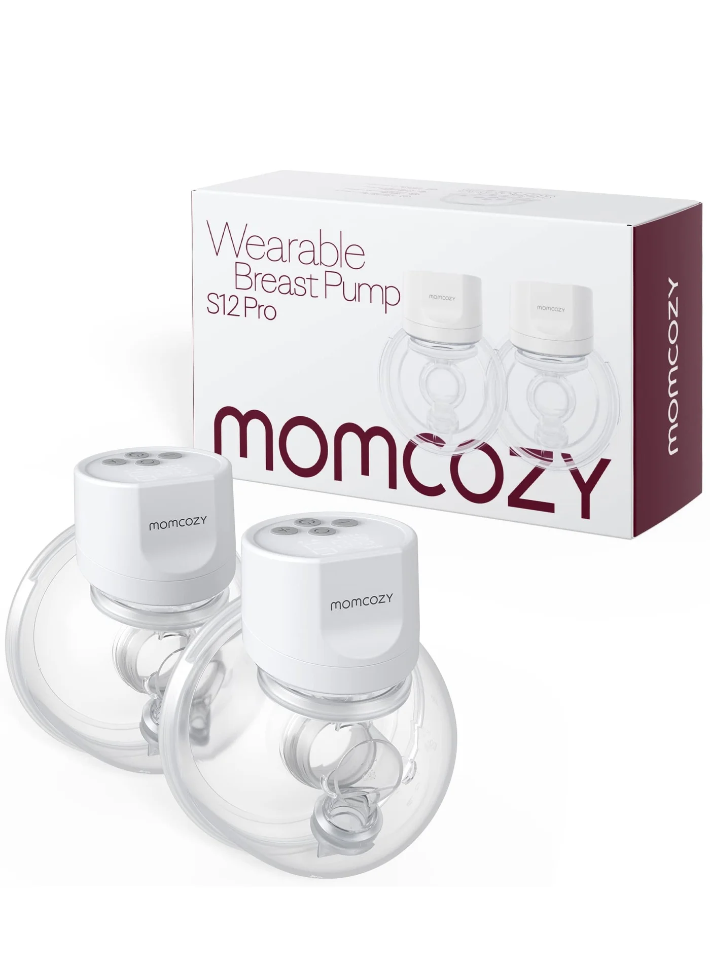 Portable Double Electric Breast Pump with Smart Display and 9 Suction Levels (White, 2-Pack) jmg3x