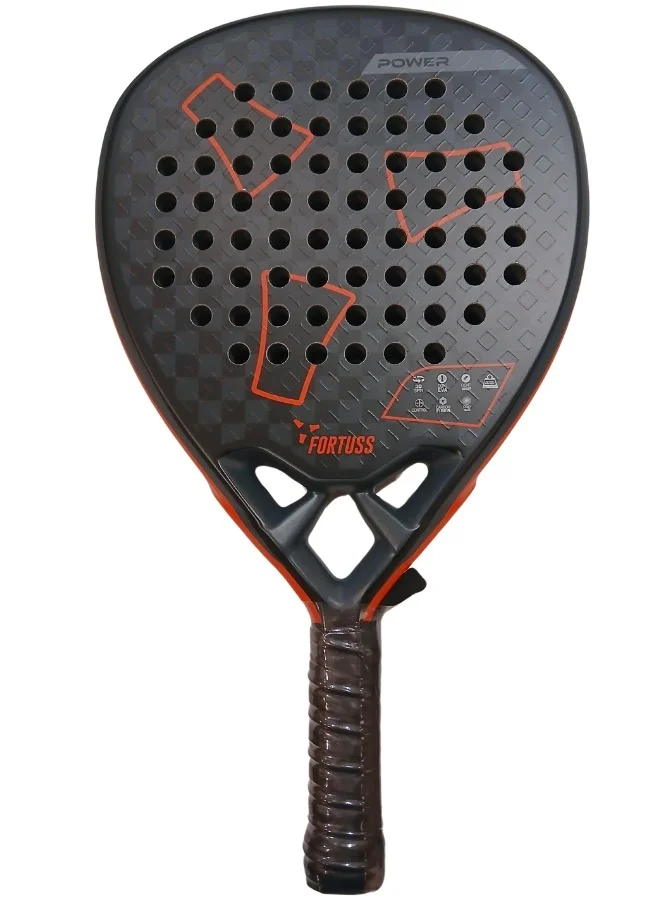 FORTUSS Padel Tennis Racket Full Carbon Fiber Diamond Shape Professional Paddle Racquet with Carrying Bag (Red/Black) u9v1w