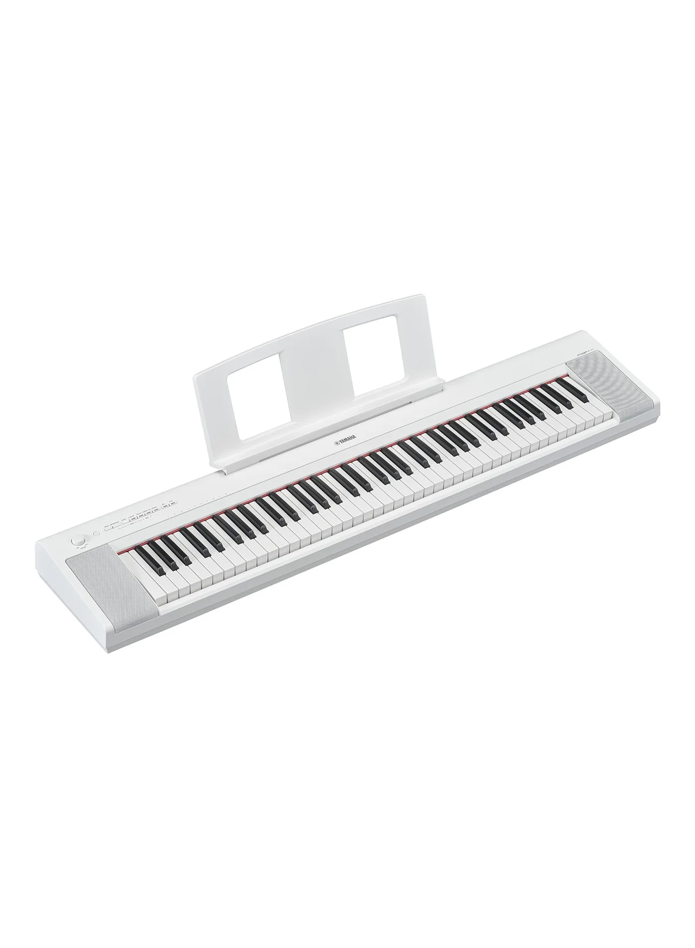 Premium 76-Key Ultra-Portable Digital Piano with Weighted Action (White, 124 cm) pb99h