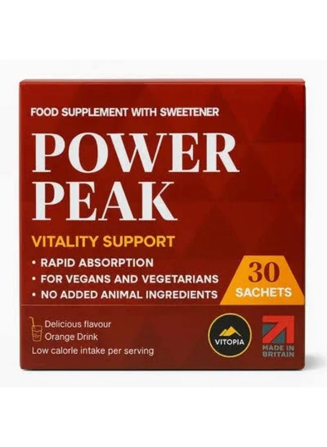 Vitopia Power Peak Vitality Support Energy and Performance Booster (30 Sachets) mnajz