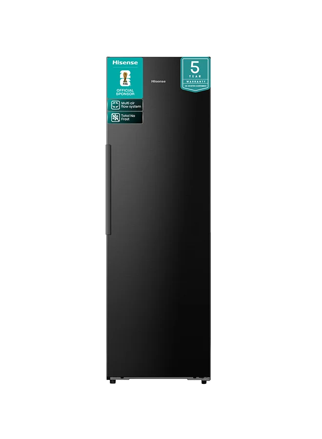 Premium Inverter Fridge Freezer Frost Free Metal Cooling System (Black, 400L) wnz3x