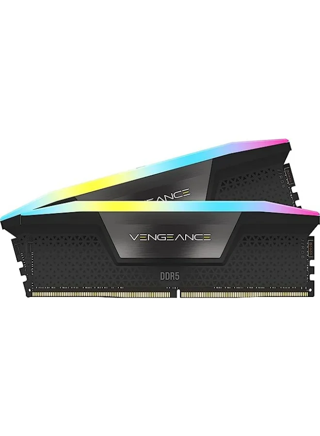 Premium DDR5 RGB Desktop Memory Kit 32GB (2x16GB) 6400MHz CL36 High-Performance RAM for Gaming PC ysnq5