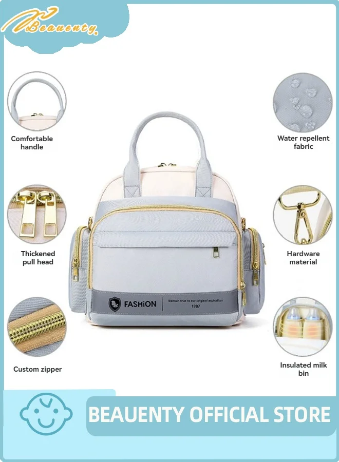 Beauenty Diaper Bag Large Capacity Waterproof Organizer for Newborn Essentials (Unisex, 40x30x20 cm) u7j6g