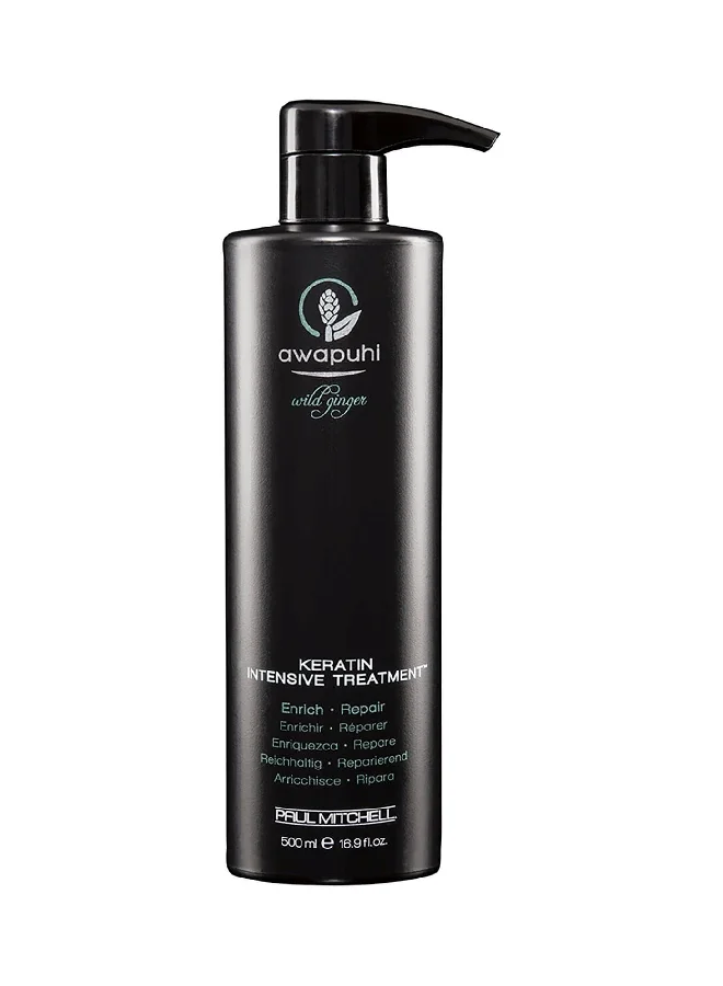 Awapuhi Wild Ginger Keratin Intensive Treatment (500 mL) - Premium Hair Repair Mask for All Hair Types c5l53