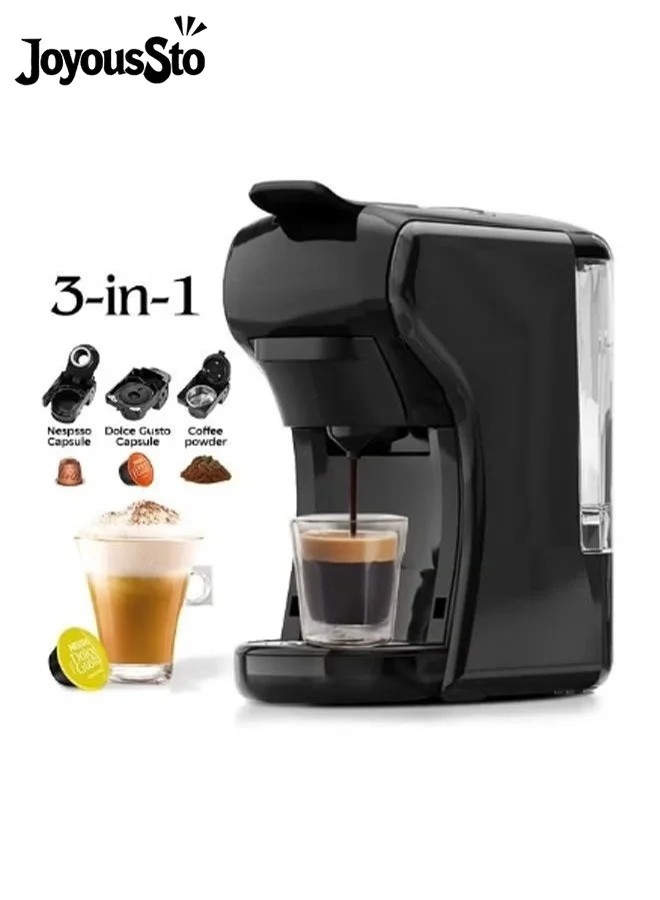 JoyousSto Espresso Maker 19 Bar Pump Pressure Coffee Machine (Blue, 600mL) - Compact Capsule & Ground Coffee Brewer for Home & Office nctgo
