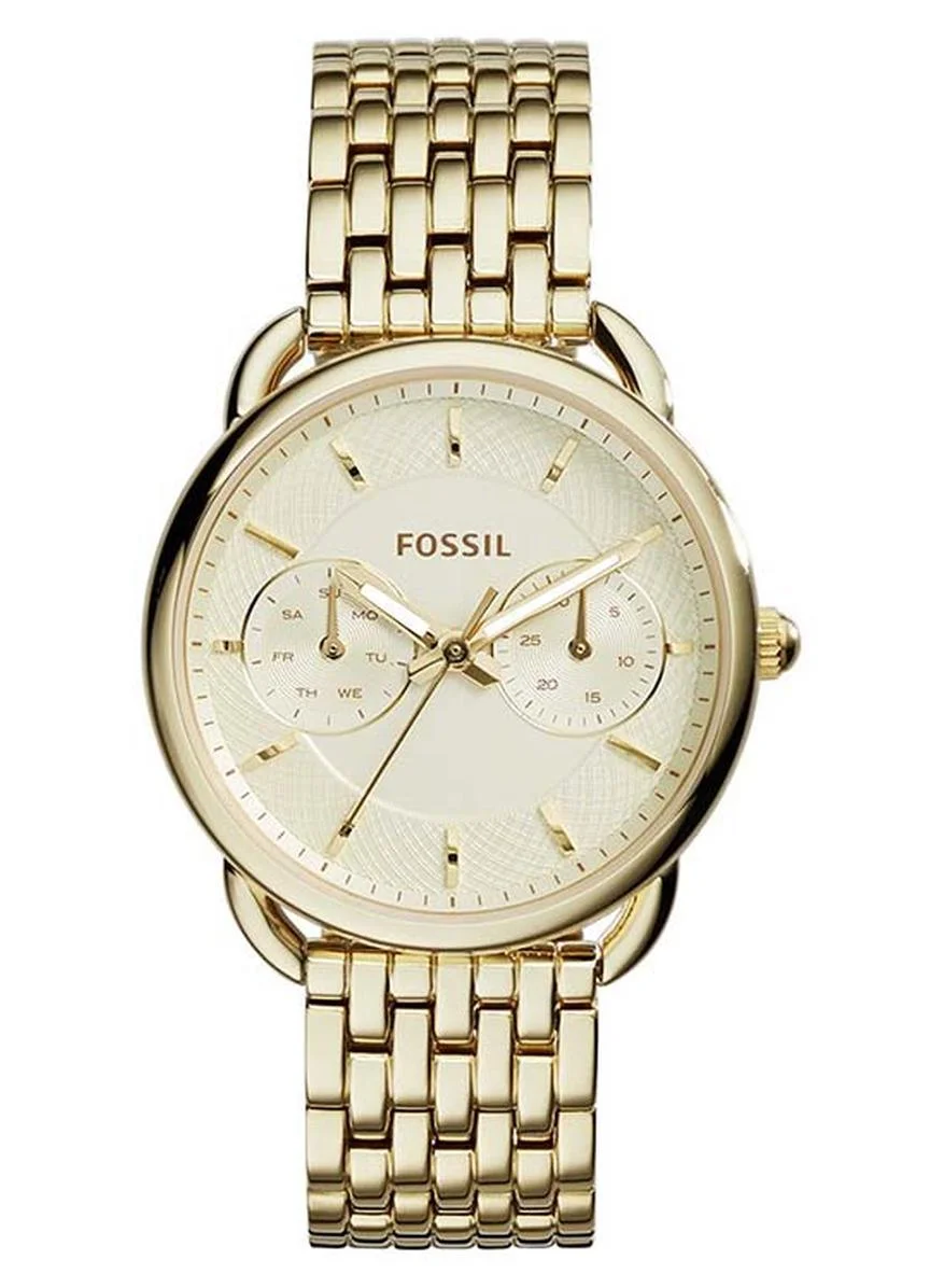 Premium Stainless Steel Analog Quartz Watch for Women (Gold, 35 mm) sjy41