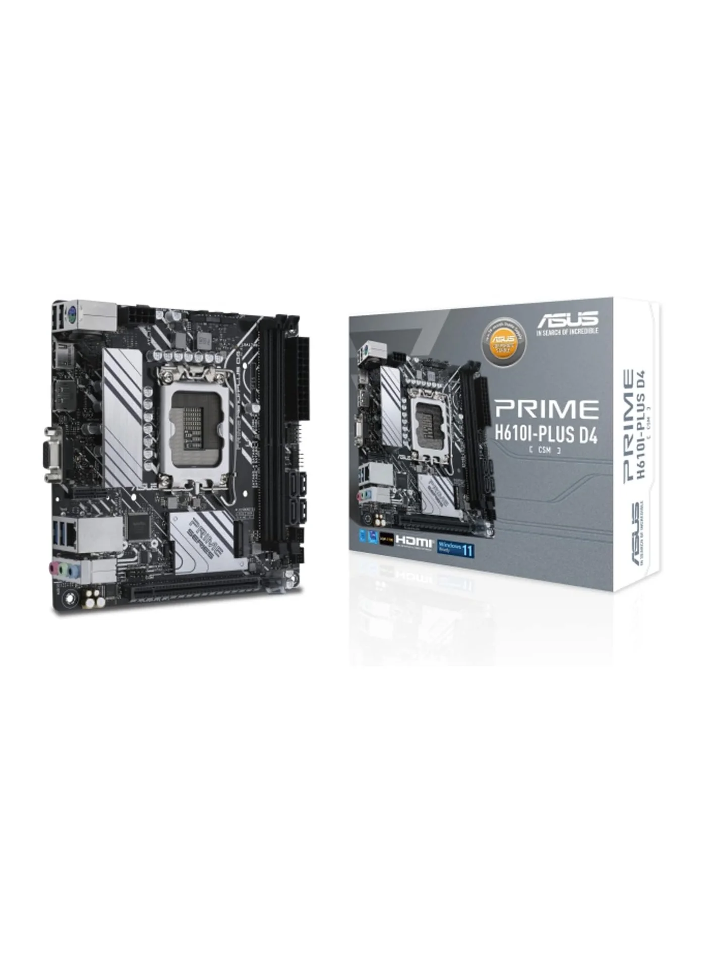 Premium Mini-ITX Motherboard LGA1700 H610 Chipset for 12th 13th 14th Gen Processors (Compact Form Factor) 1mszj